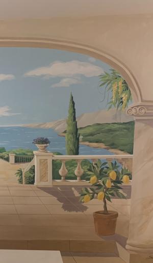 Mediterrane Küchenwand Detail